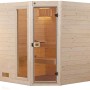 Weka Ecksauna Valida aus Fichte mit Glastür und Fenster, inkl. Saunaofen