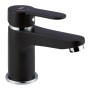 baliv Waschtischarmatur WT-5891, schwarz-matte Armatur mit Pop-Up Ventil für Waschbecken.