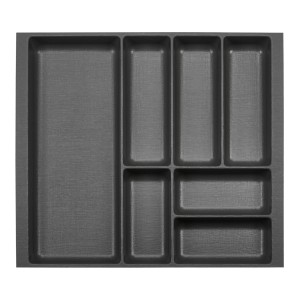SOTECH ORGA-BOX-2 Besteckeinsatz Tiefe 462 mm Höhe 50,5 mm Für Nobilia Küchen Canvas Struktur Anthrazit Breite 509 mm