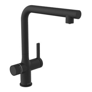 Schütte Sprudelwasser-Spültischarmatur-Set Aquastar Premium Schwarz Matt