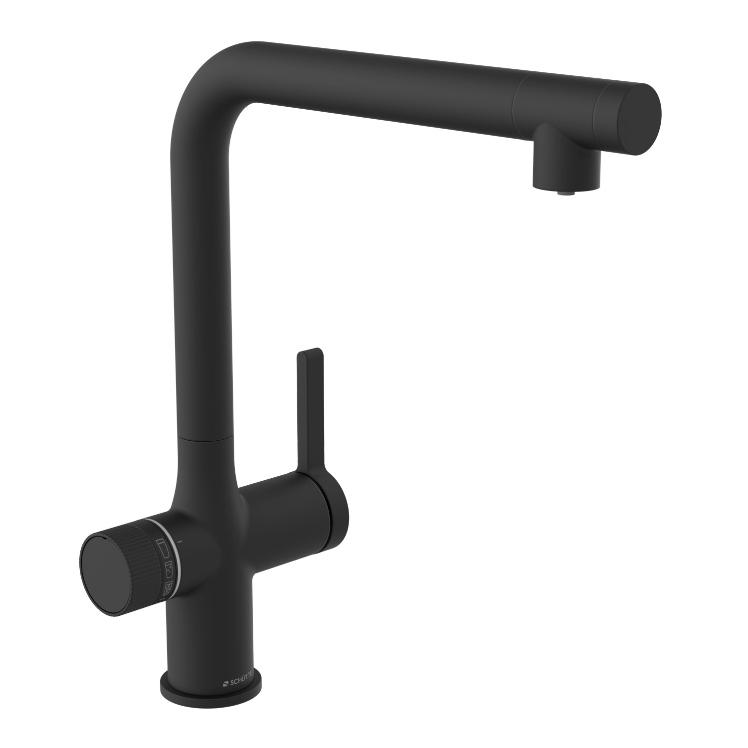 Schütte Sprudelwasser-Spültischarmatur-Set Aquastar Premium Schwarz Matt günstig online kaufen