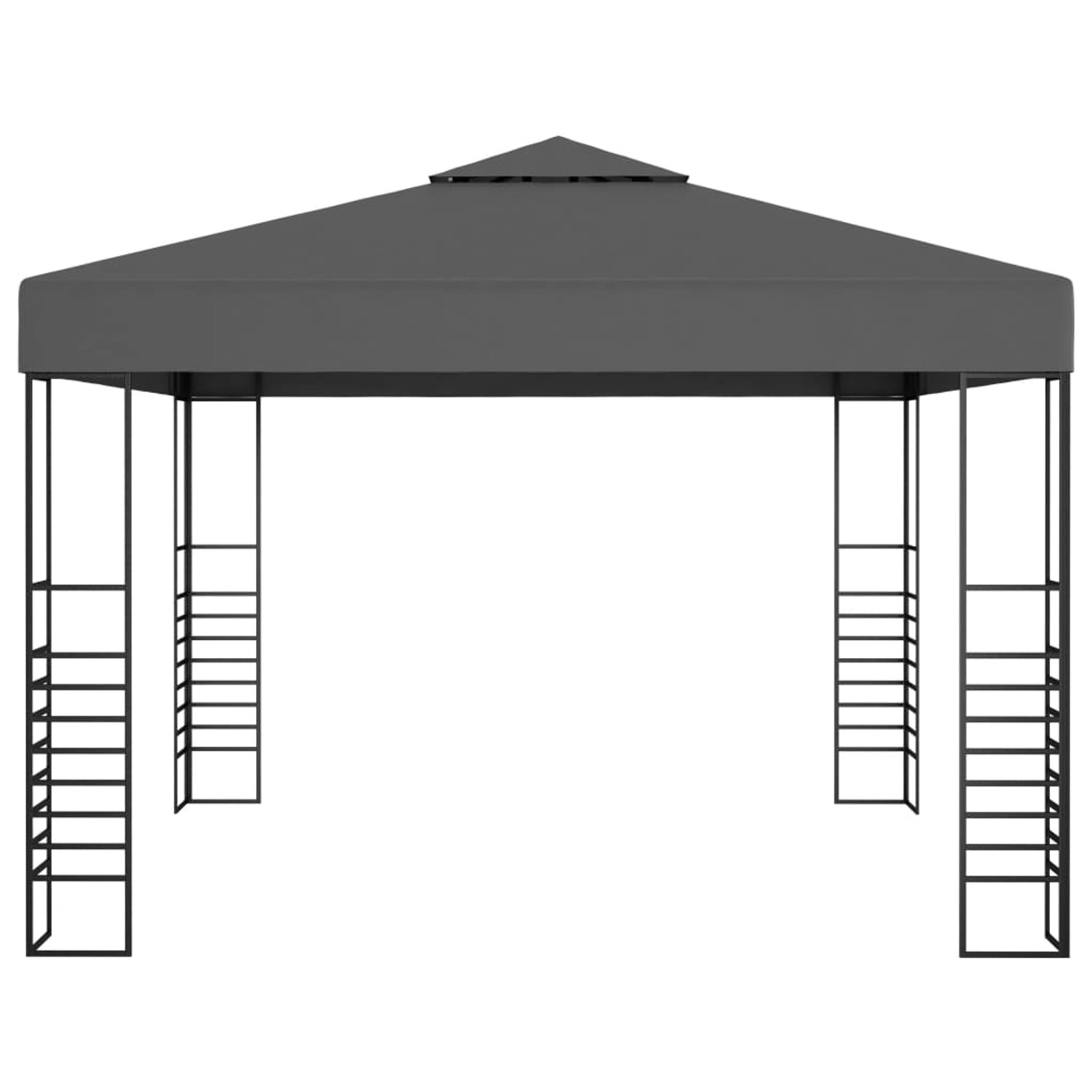 vidaXL Gartenpavillon 3x3 m Anthrazit