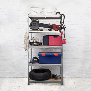 Relaxdays Schwerlastregal Metall Verzinkt Belastbar 180 cm x 90 cm x 40 cm