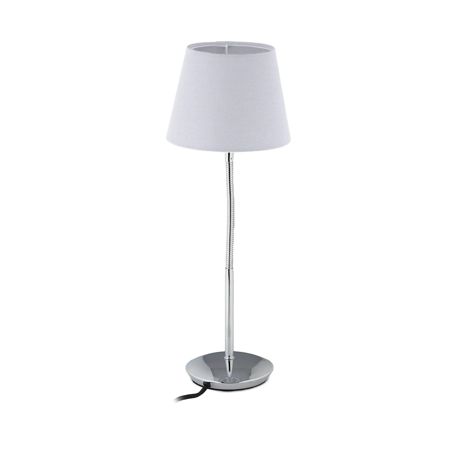 Relaxdays Tischlampe Eisen Polyester Weiß Flexibel 47 cm x 17 cm 0,7 kg