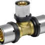 Press-Reduzier T-Stück aus Messing, 20 x 16 x 20 mm, für Heizung und Trinkwasser.