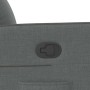 Detailansicht Relaxsessel mit Aufstehhilfe, dunkelgrauer Stoff, Bedienelement für Liegefunktion.