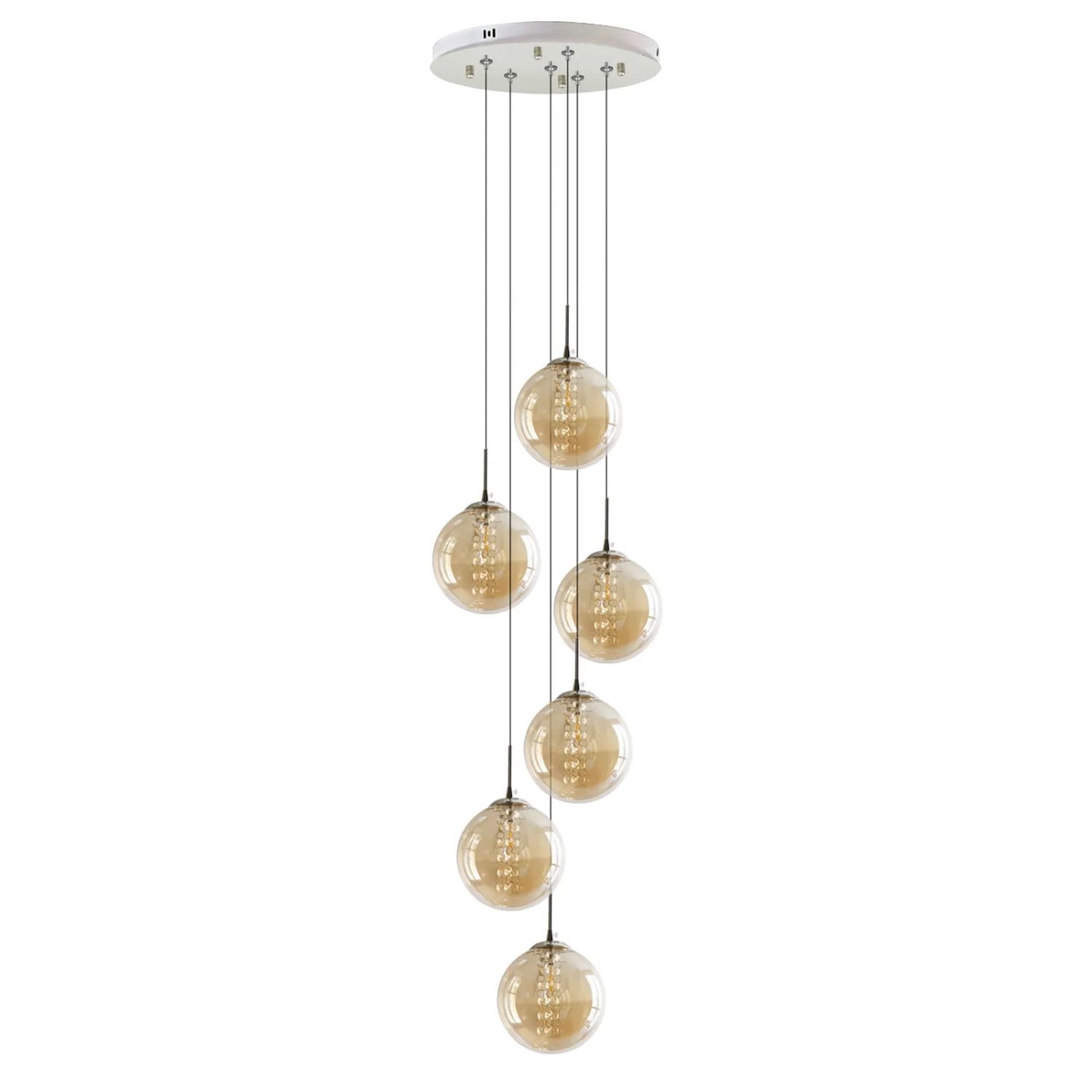 NETTLIFE Pendelleuchte aus  L150cm Braun Modern