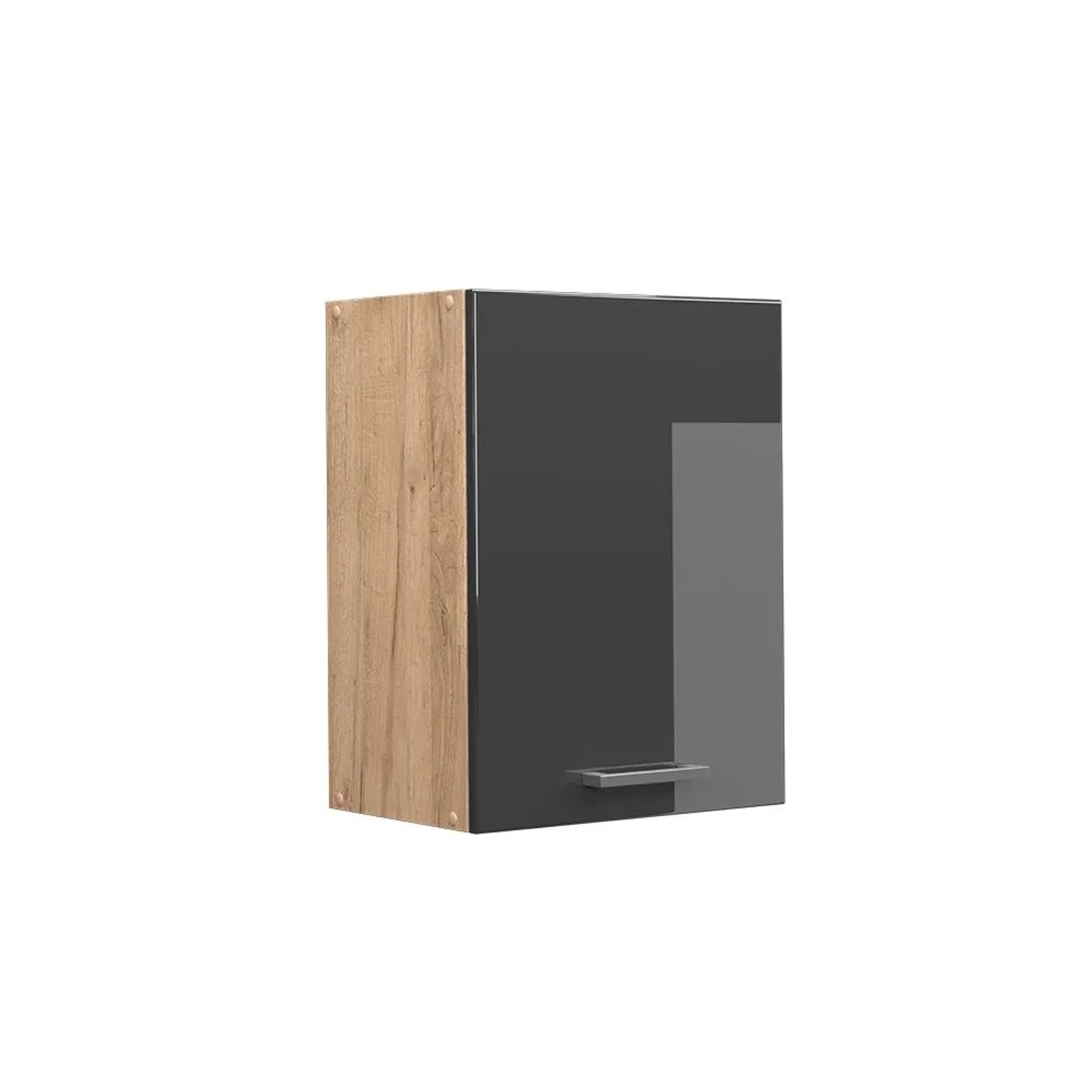 Vicco Hängeschrank R-Line Hängender Küchenschrank Anthrazit Hochglanz Goldkraft Eiche 45 cm