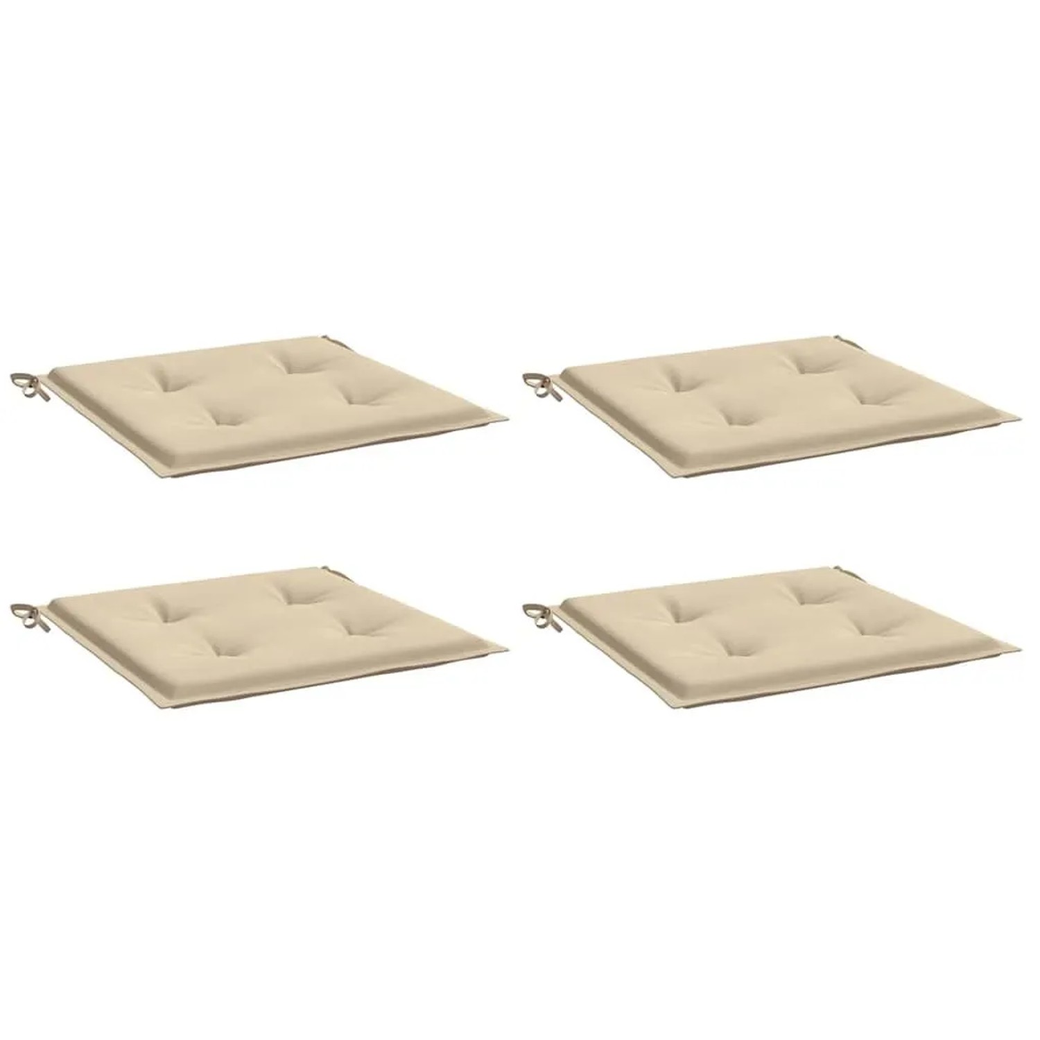 vidaXL Gartenstuhl-Kissen 4 Stk Beige 40x40x4 cm Oxford-Gewebe 47596