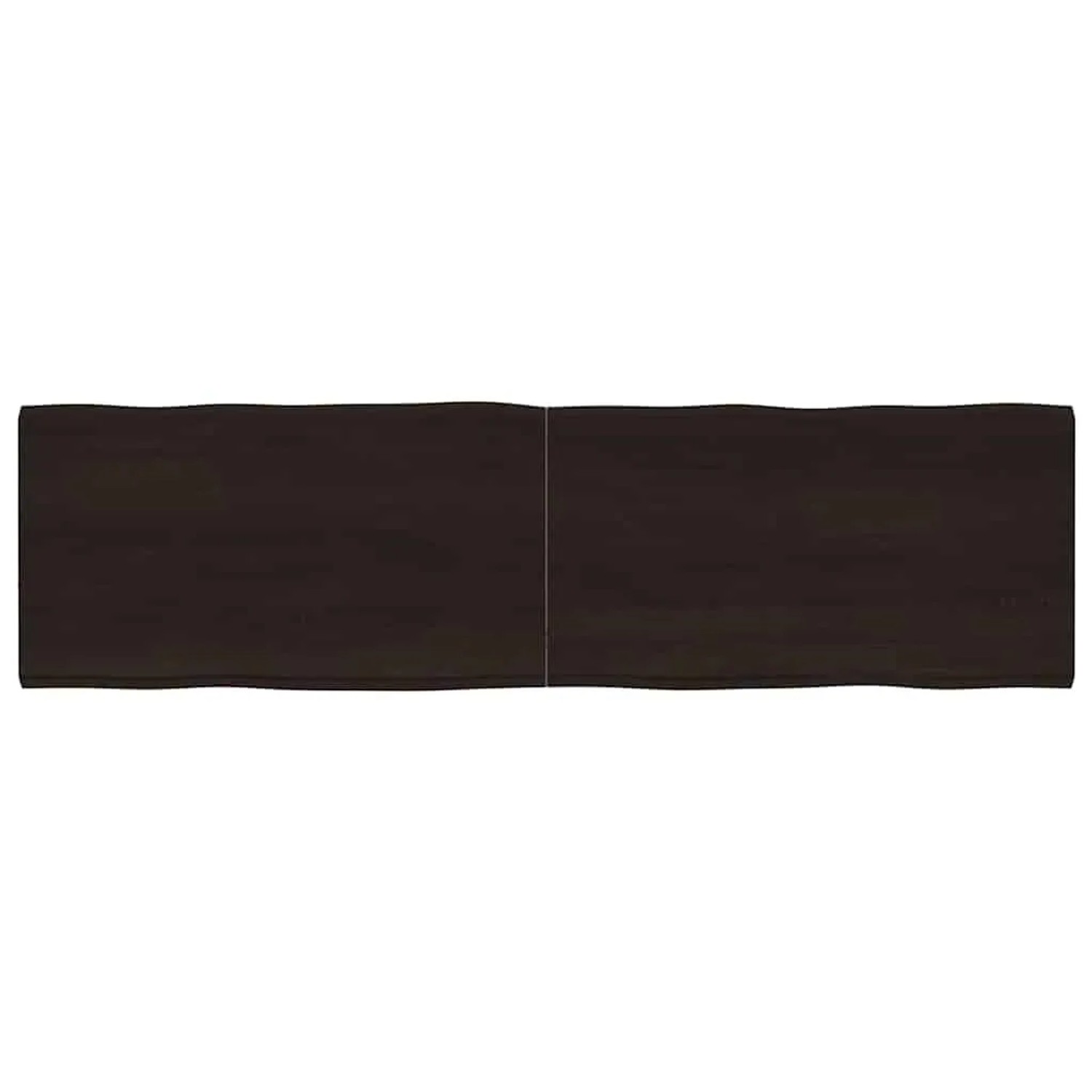 vidaXL Tischplatte 180x50x2-4 cm Massivholz Behandelt Baumkante 364042