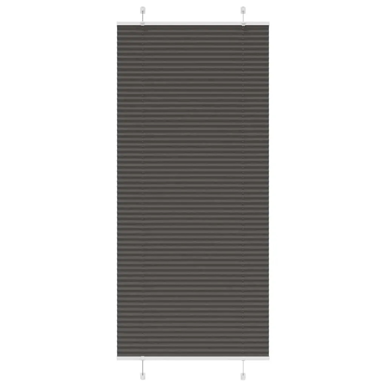 vidaXL Plissee Schwarz 95x200 cm Stoffbreite 94,4 cm Polyester 4015159 günstig online kaufen