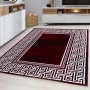 Ayyildiz Kurzflorteppich Parma 9340 in Rot mit weißem Muster, 120x170 cm.