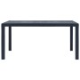 Anthrazitfarbener Gartentisch (150x90 cm) in Rattan-Optik von vidaXL.
