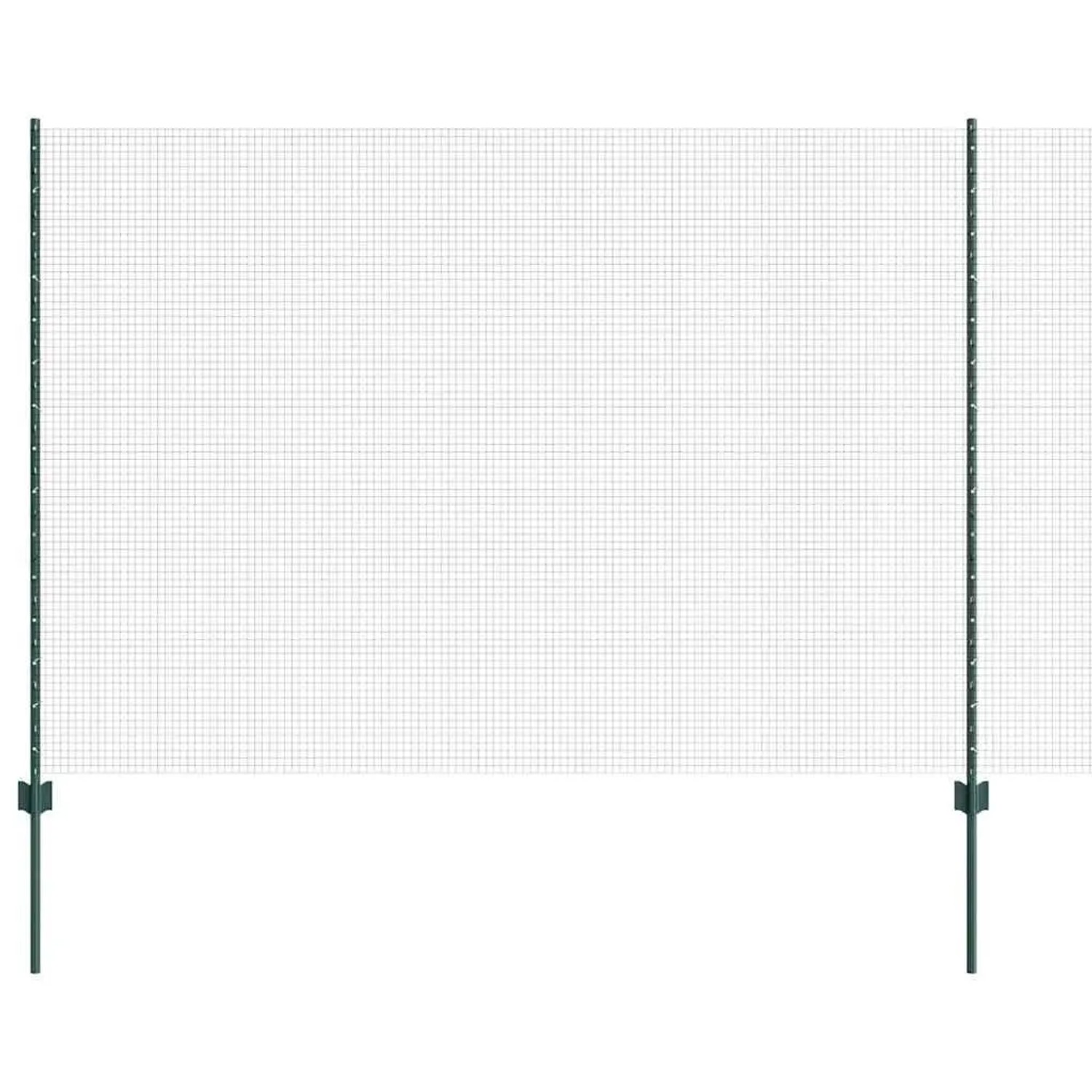 vidaXL Zaun mit Pfosten Grün 1,5 x 10 m Stahl und PVC 3336457 günstig online kaufen