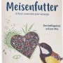 Sack Elles Wildvogel-Meisenfutter 3-Korn-Mix 2,5kg mit Meise und Herz aus Körnern.