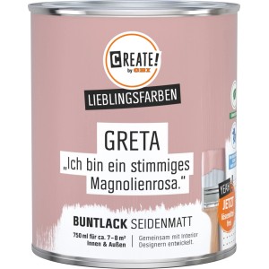CREATE! by OBI Buntlack Lieblingsfarbe Greta Magnolienrosa Seidenmatt 0,75 l