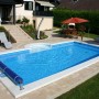 Summer Fun Styropor Pool Set GENUA mit Römertreppe, eingebaut im Garten.