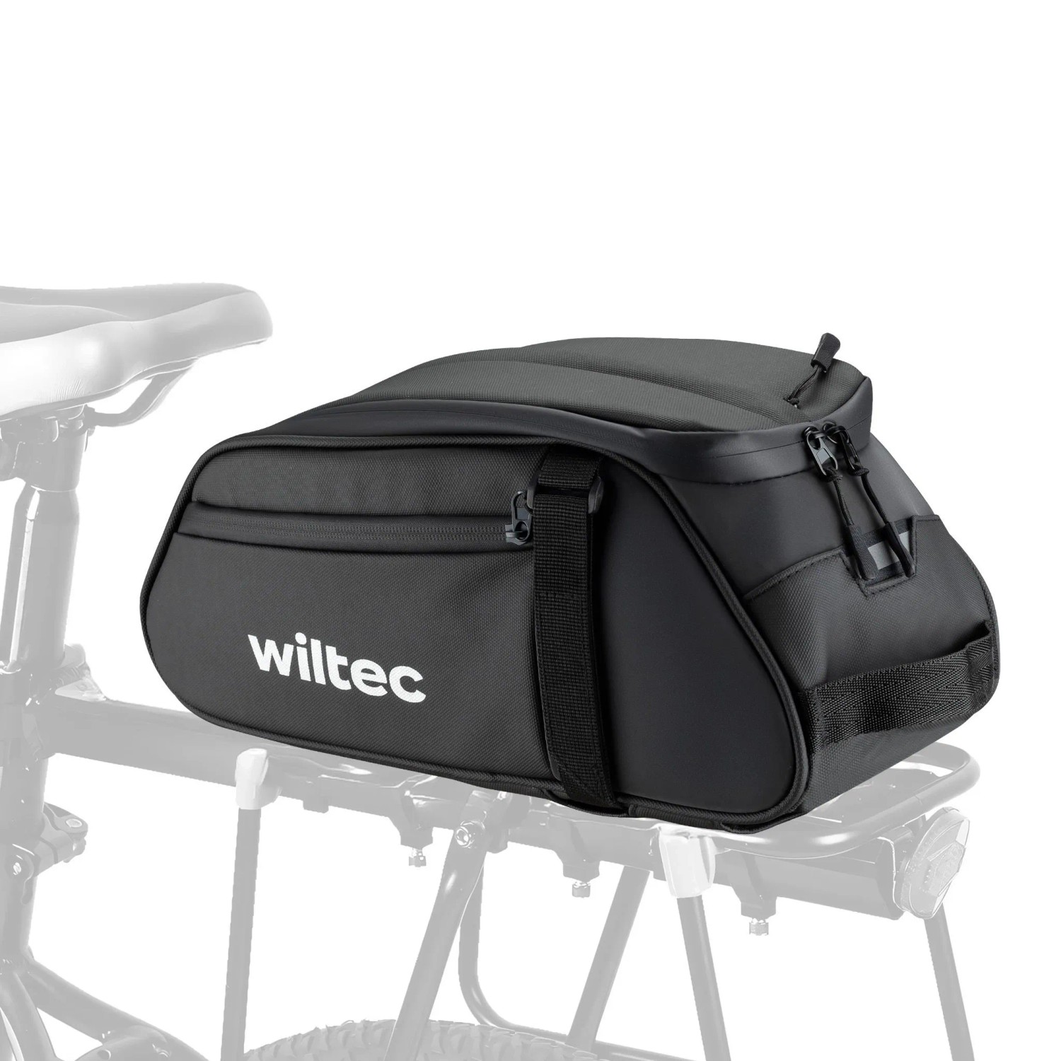 Wiltec Gepäckträgertasche Schwarz 8L Fahrradtasche Gepäckträger Gepäcktasche
