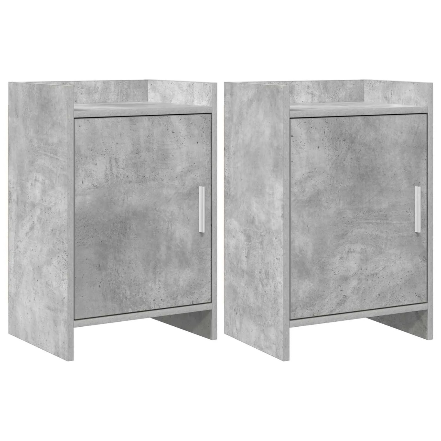 vidaXL Nachttische 2 Stk Betongrau 40 x 30 x 60 cm Holzwerkstoff 8011018