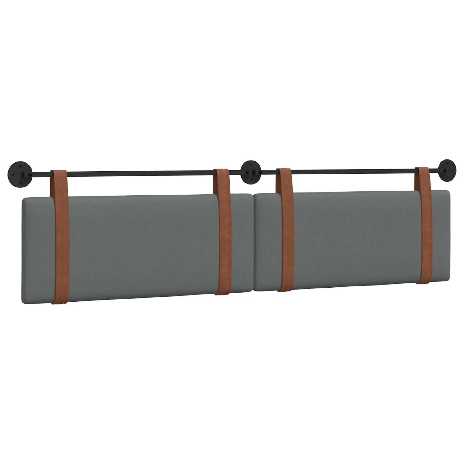 vidaXL Hängevorderseite Uni Dunkelgrau 210 x 55 x 5 cm Antikes PU 42031544