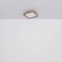 Quadratische LED-Deckenleuchte Cinderella mit Holzrahmen, weiß matt, 120x30 cm.