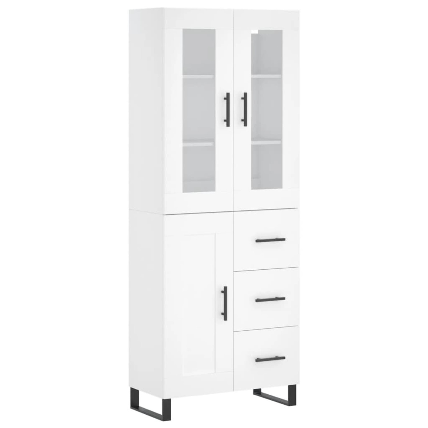 vidaXL Highboard Weiß 69,5x34x180 cm Holzwerkstoff 3198681 günstig online kaufen