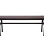 MCW Sitzbank H10b im Industrie-Stil mit dunkler Holzplatte und schwarzem Metallgestell.