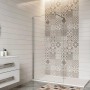 Duschparadies Walk-In Dusche mit Klarglas Seitenwand und Nano-Beschichtung, 57.7x200cm.
