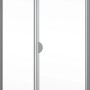 Schulte ExpressPlus Drehtür Sunny mit Seitenwand, 180x90 cm, Alu Natur, teilgerahmte Eckdusche.