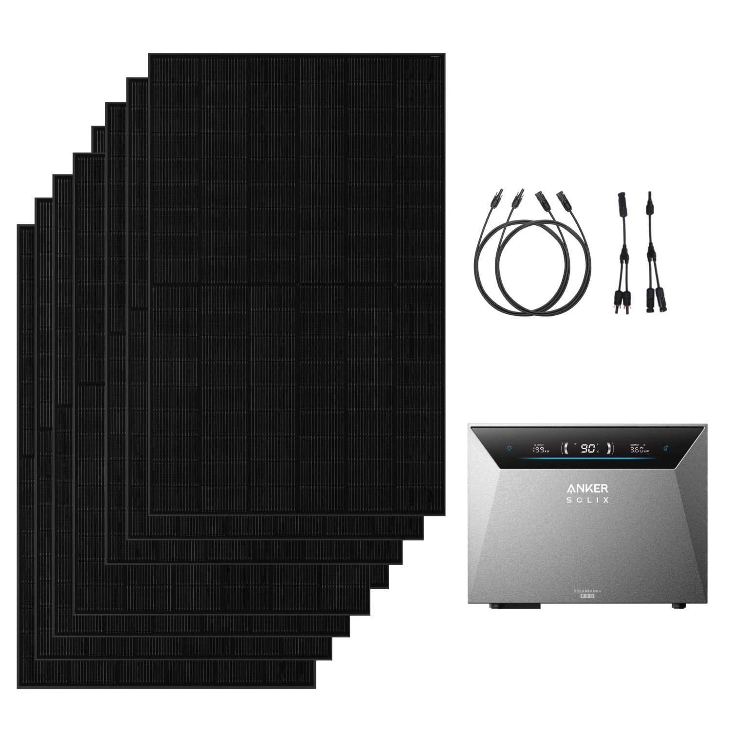 Anker Solix 4000W PV Komplettset mit Solarbank 4 E5000 Pro Ohne Erweiterungsakku