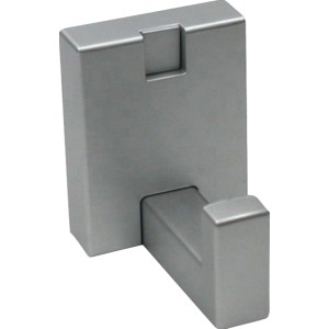 Silberner Wandhaken 0858 aus Kunststoff für einfache Montage.