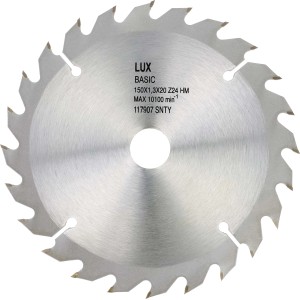 LUX HM-Kreissägeblatt Holz, Ø 185 mm, 24 Zähne, für Handkreissägen.