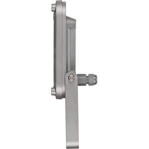 Brennenstuhl LED-Strahler Jaro 5050, ein grauer Außenstrahler in Seitenansicht.