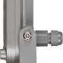 Brennenstuhl LED-Strahler Jaro 5050, ein grauer Außenstrahler in Seitenansicht.