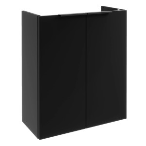 Fackelmann Mini-Waschtischunterschrank SBC, 52 cm, Schwarz Matt. Badmöbel für kleine Bäder.