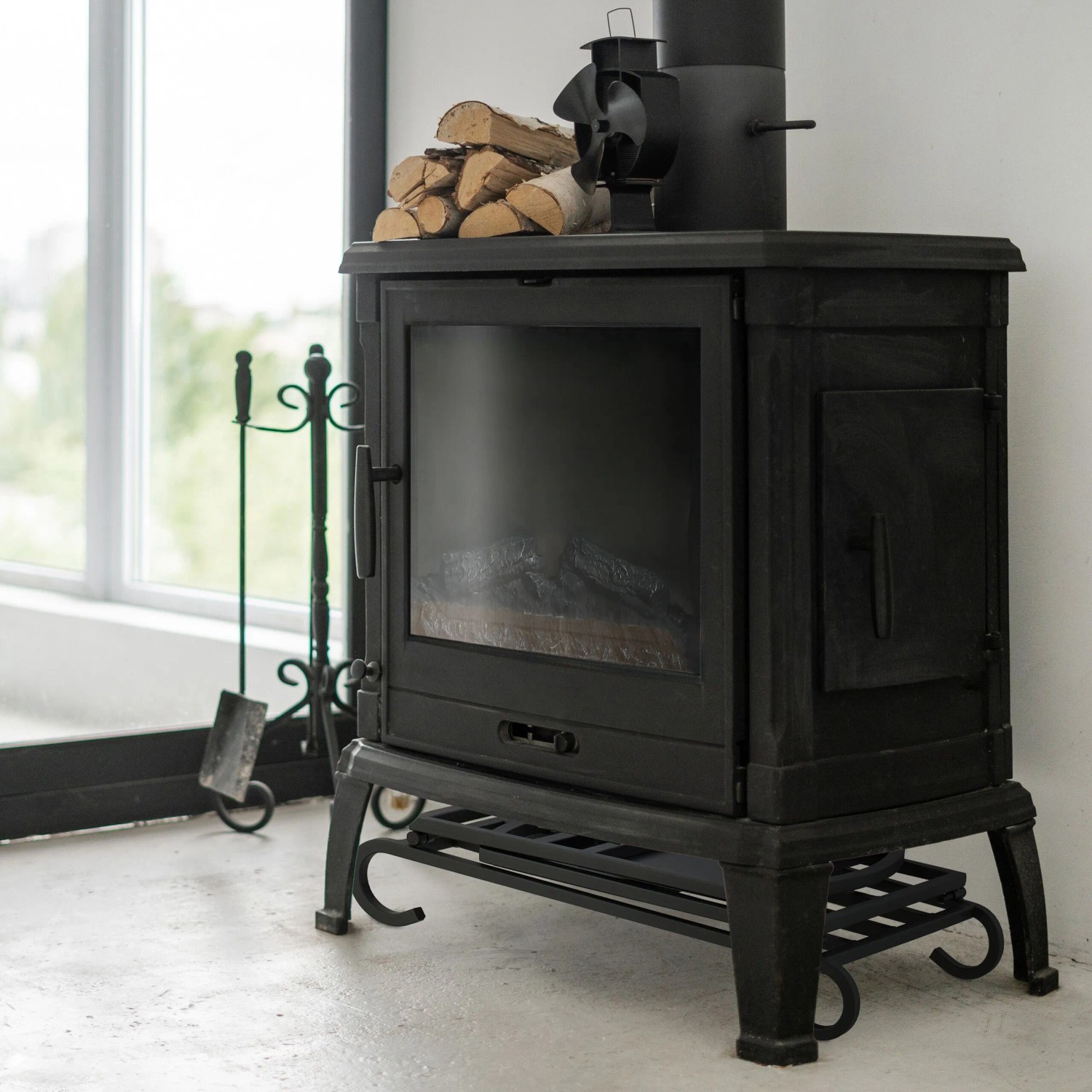 Relaxdays Kaminholzkorb Stahl Schwarz Klappbar 44 cm x 52 cm x 31 cm 3,8 kg_5