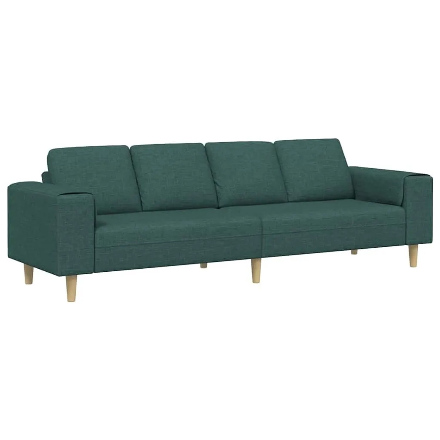 vidaXL Wohnzimmer Couch Dunkelgrün 250 x 77 x 76 cm Polyester 3335085