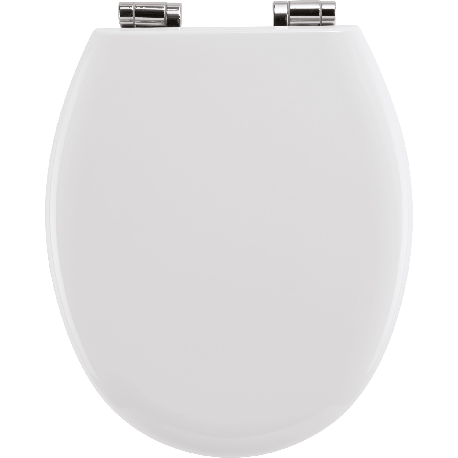 Weißer baliv WC-Sitz Kahana mit Absenkautomatik und MDF Holzkern, Aufsicht.