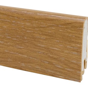 Hartschaum Sockelleiste Modern 60, Eiche Natur Dekor, selbstklebend.