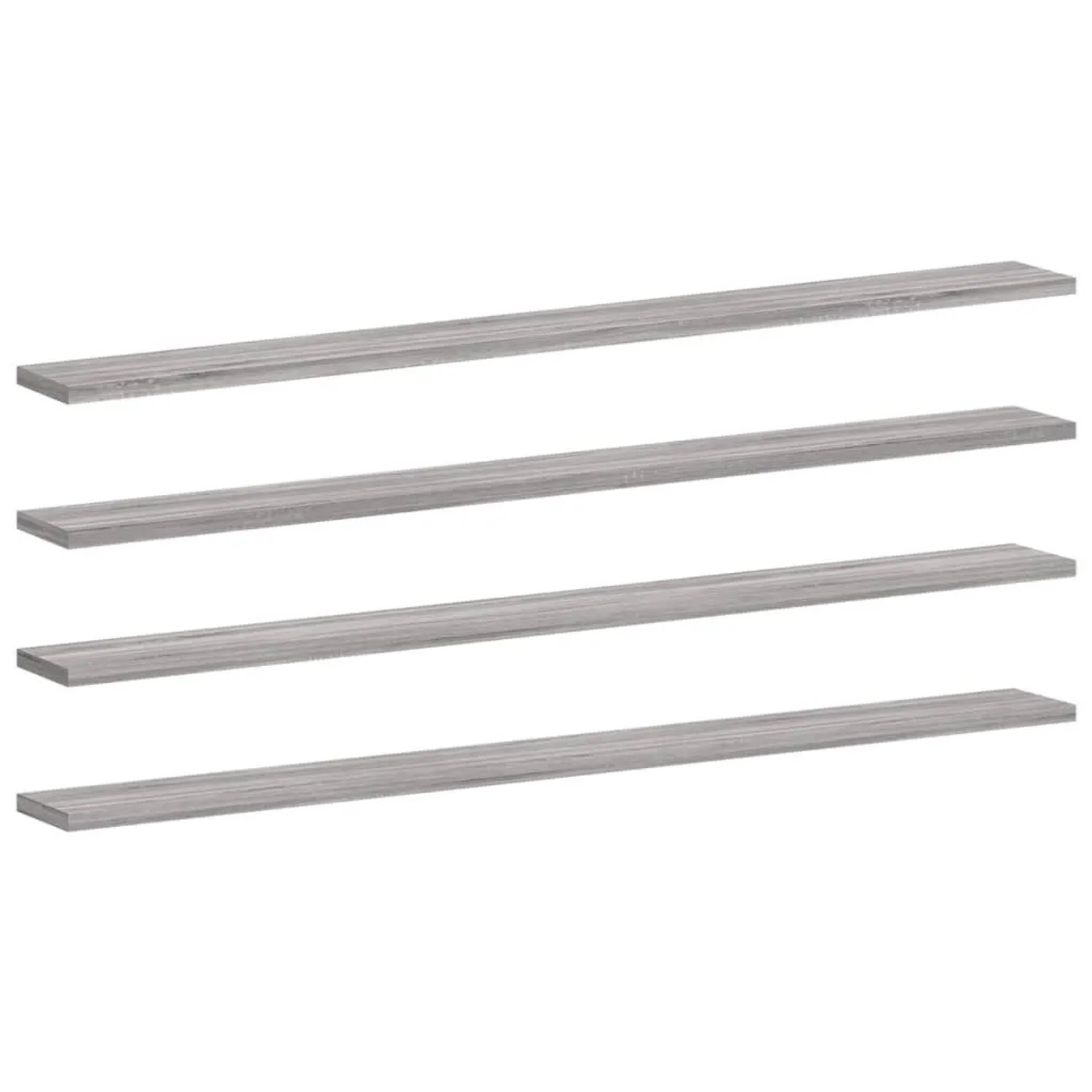 vidaXL Wandregale 4 Stk Grau Sonoma 100x10x1,5 cm Holzwerkstoff 838287