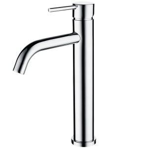 AICA Wasserhahn Chrom Bad Hoch Waschtischarmatur Auslauf Höhe 195mm Waschbecken Armaturen 304 Edelstahl Einhebelmischer Mischbatterie