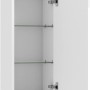 Offener Pelipal Bad-Hängeschrank Quantum 03, weiß hochglanz, mit zwei Glasböden.