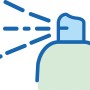 Illustration eines sprühenden Nexa Lotte Ameisen-Sprays (300 ml), insektizidfrei.