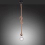 Schwarze Just Light Pendelleuchte Rope mit Seil und E27 Fassung (ohne Leuchtmittel).