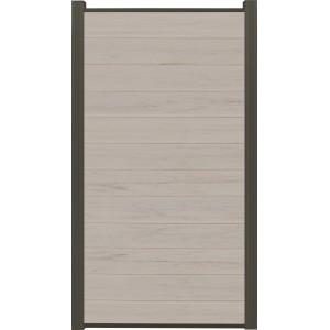 T & J Ecosteck Start & Abschluss für Schmalelement in Anthrazit, Zubehör für Zaunbau.