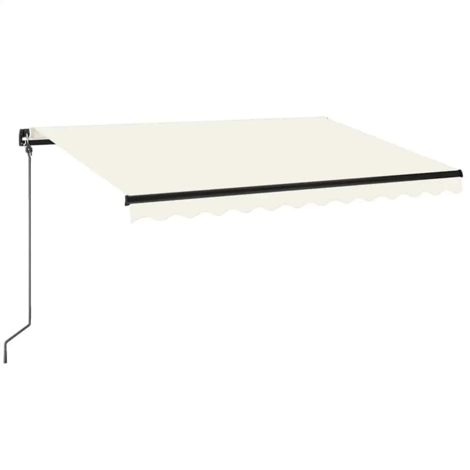 vidaXL Markise Manuell Einziehbar mit LED 350x250 cm Creme 3069082