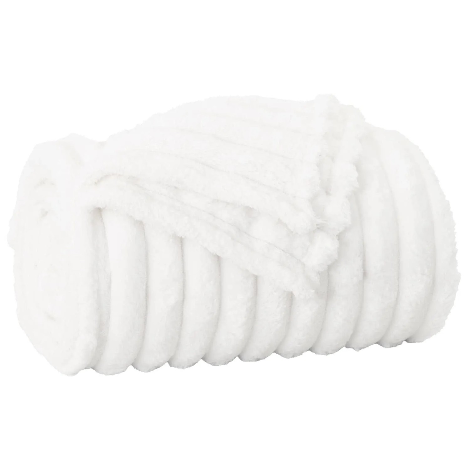 vidaXL Überwurfdecke Weiß 270 x 240 cm Fleece 42016848