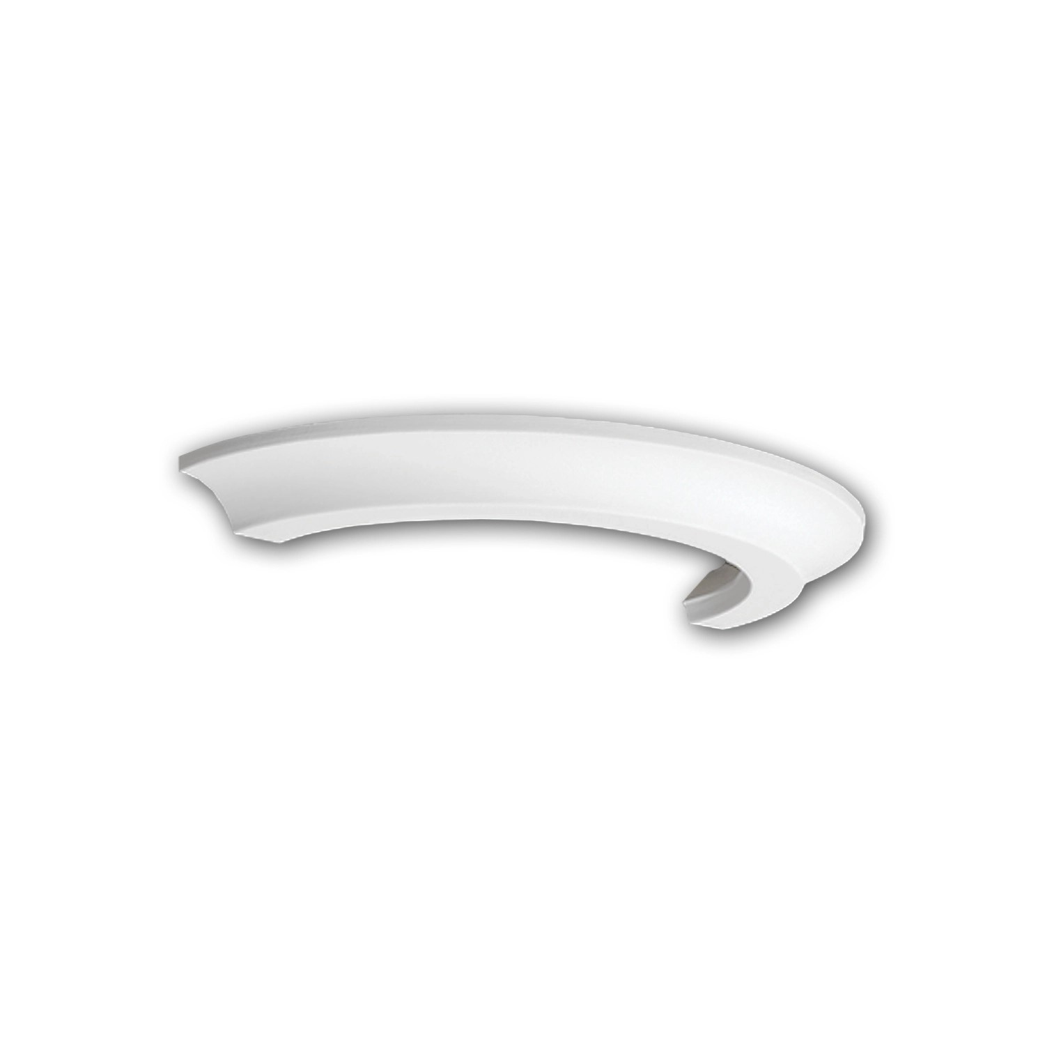 PROFHOME 115200 Halbsäulen Ring Säule Zierelement dekoratives Element 28,1 cm x 2,5 cm Weiß