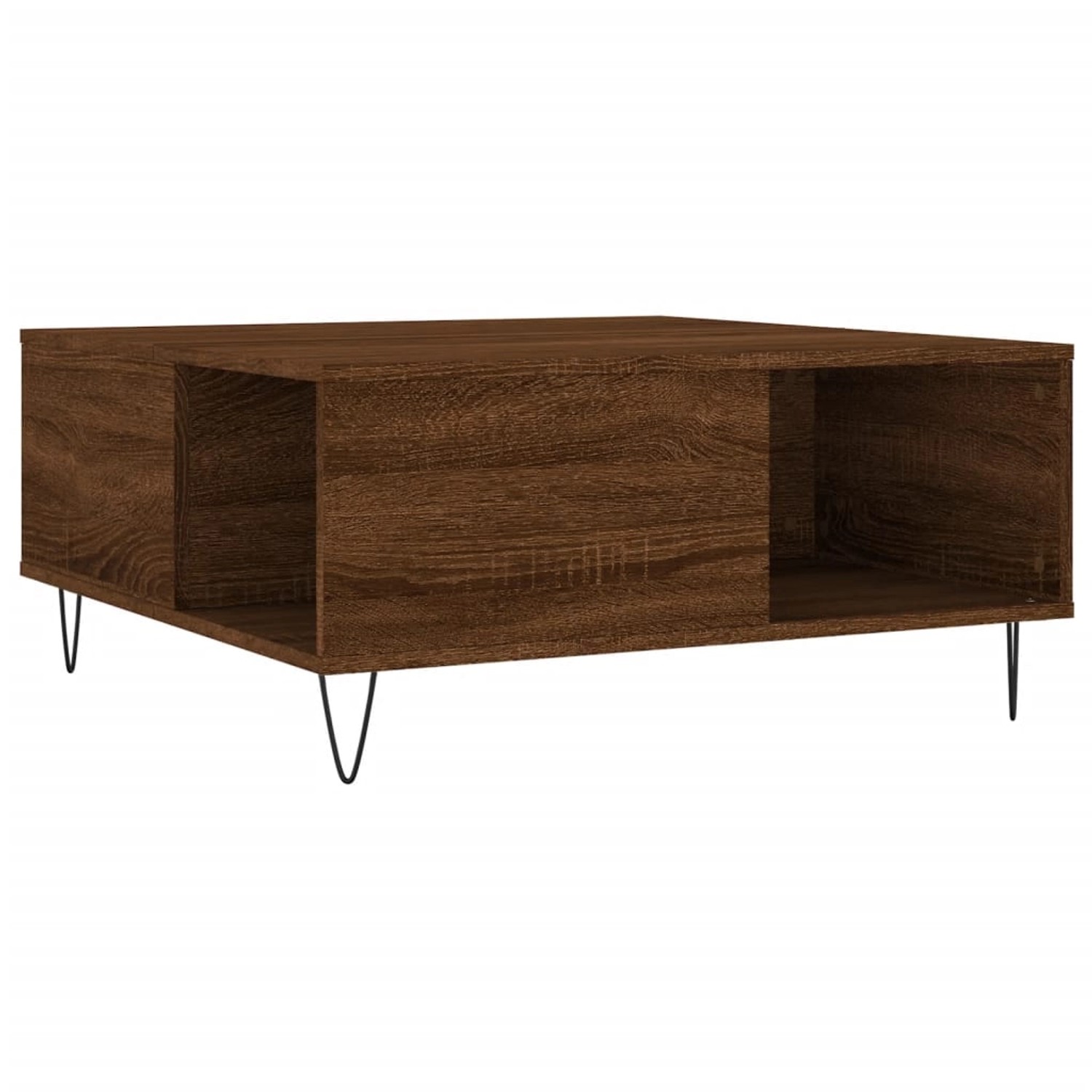 vidaXL Couchtisch Braun Eichen-Optik 80x80x36,5 cm Holzwerkstoff Modell 5 günstig online kaufen