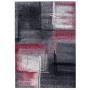 Pergamon Designer Teppich Brilliant mit Verlauf in Rot, Grau und Schwarz, 140x200cm.